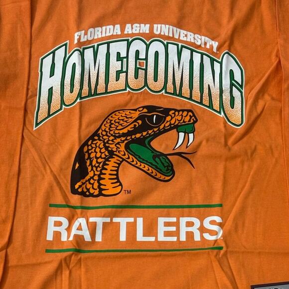 NWT! Mitchell & Ness Florida A&M FAMU Rattlers Homecoming Arch LS - Size L - Picture 7 of 8